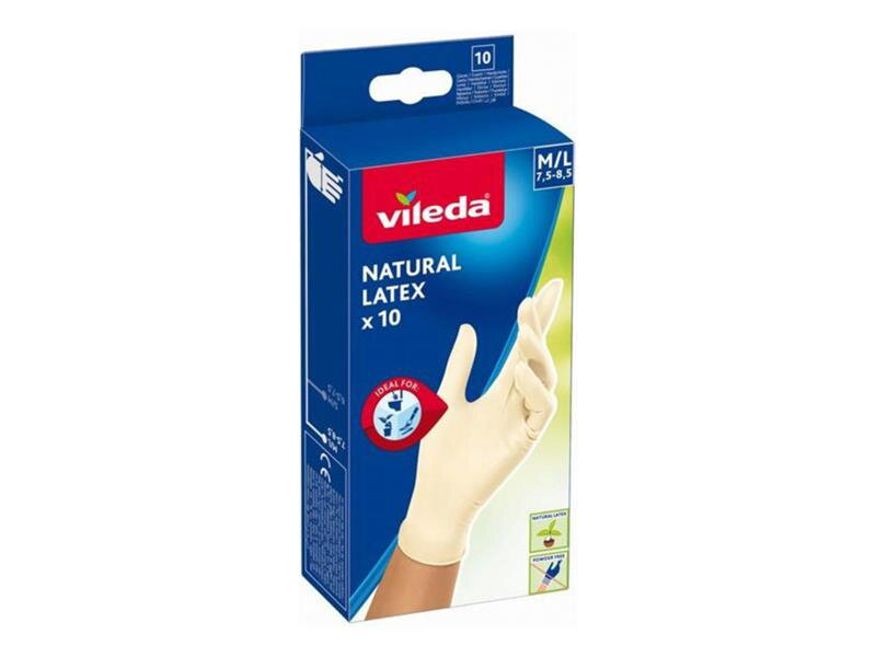 Rukavice VILEDA Natural Latex M/L 10ks 170982 Rukavice VILEDA Natural Latex M/L 10ks 170982