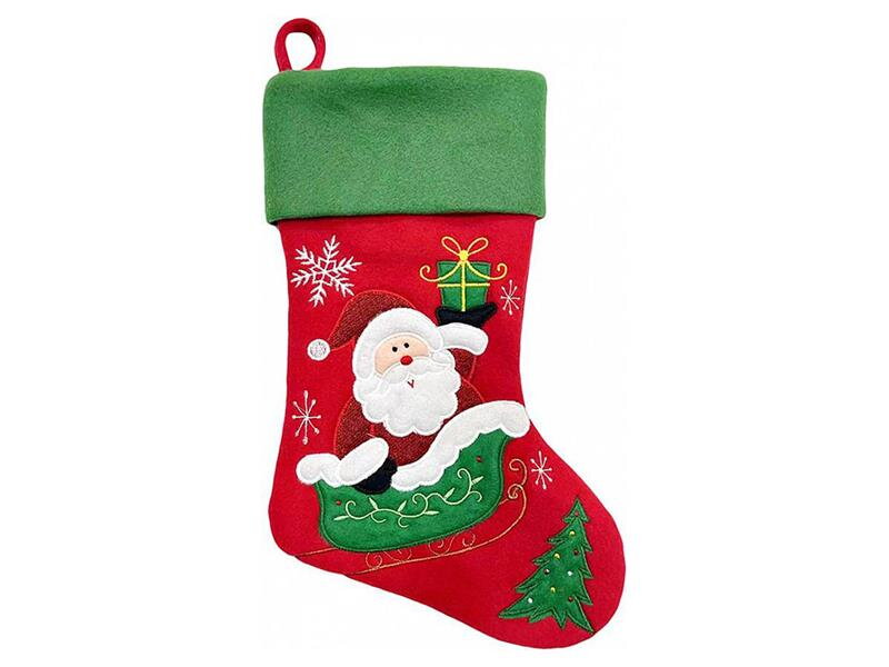 Dekorácia vianočná MagicHome ponožka Santa SL8091335X