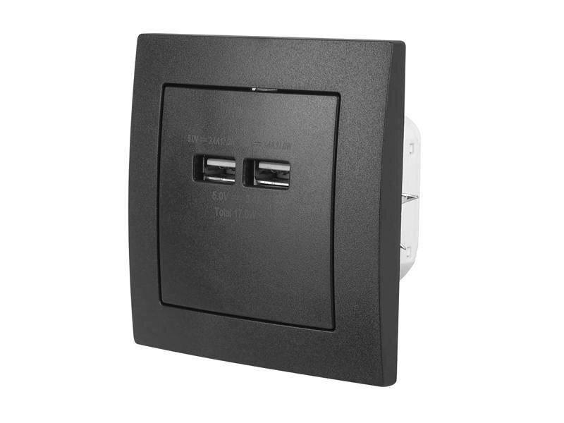 Zásuvka USB LTC LX62U Black Zásuvka USB LTC LX62U Black