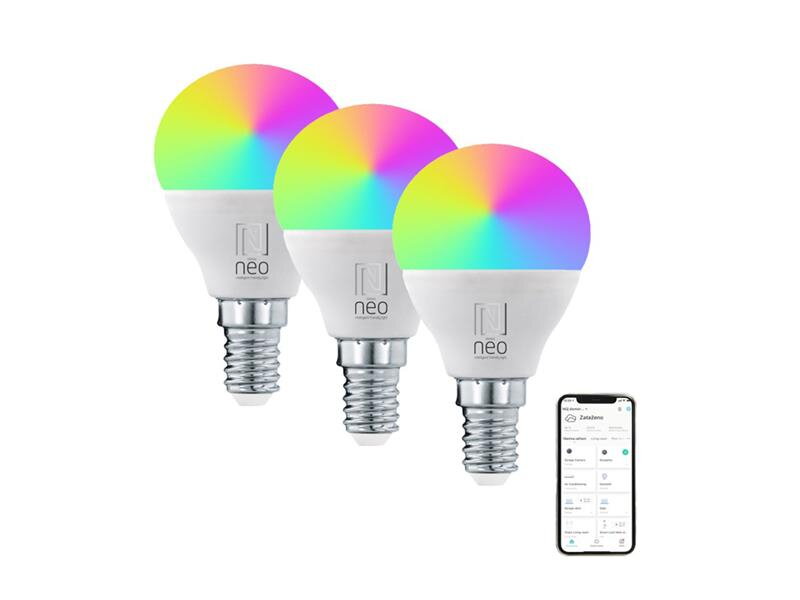 Smart LED žiarovka E14 6W RGB + CCT IMMAX NEO Lite 07745C WiFi Tuya sada 3ks Smart LED žiarovka E14 6W RGB + CCT IMMAX NEO Lite 07745C WiFi Tuya sada 3ks