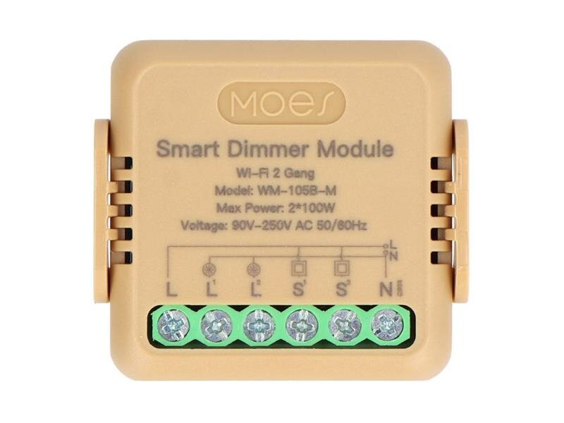 Smart ovládač osvetlenia MOES Switch Module MS-105B-M WiFi Tuya 2ks Smart ovládač osvetlenia MOES Switch Module MS-105B-M WiFi Tuya 2ks