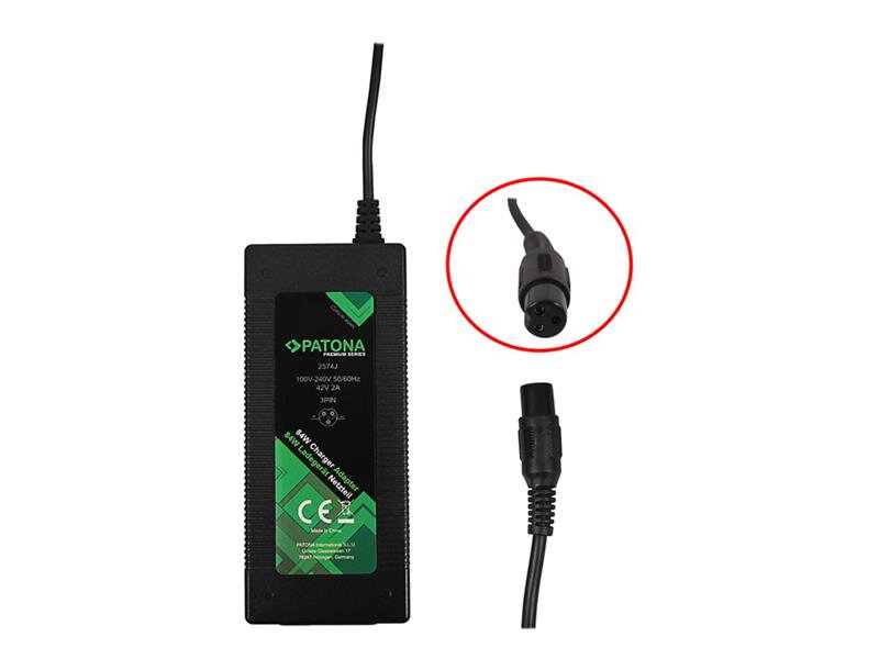 Nabíjačka pre kolobežky a hoverboardy PATONA 42V/2A/84W Nabíjačka pre kolobežky a hoverboardy PATONA 42V/2A/84W