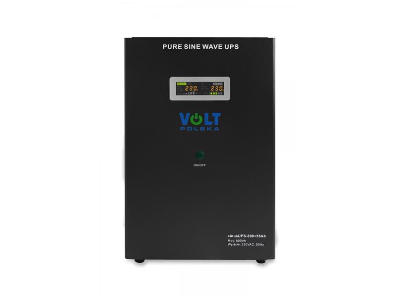 Zdroj záložný VOLT Sinus UPS 800 12V 230V 800W + baterie 55Ah Black Zdroj záložný VOLT Sinus UPS 800 12V 230V 800W + baterie 55Ah Black