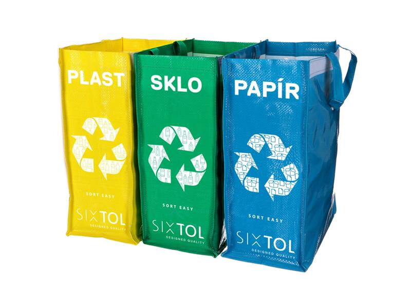 Tašky na triedený odpad SIXTOL Sort Easy 3 Slim 3x22l Tašky na triedený odpad SIXTOL Sort Easy 3 Slim 3x22l