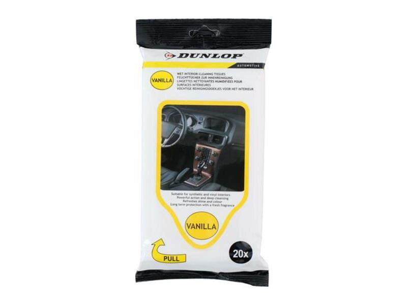 Vlhčené obrúsky na palubné dosky DUNLOP Vanilla 20ks Vlhčené obrúsky na palubné dosky DUNLOP Vanilla 20ks