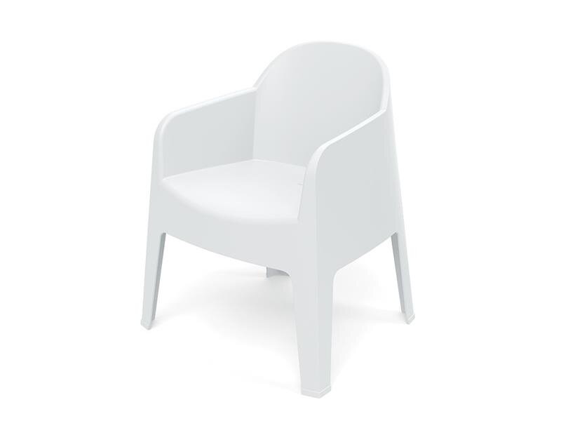 Stolička záhradná MILANE 680x600x805mm - biela Stolička záhradná MILANE 680x600x805mm - biela