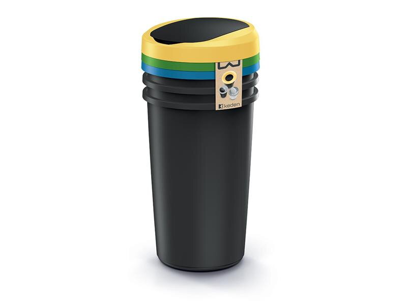 Kôš odpadkový COMPACTA R FLAP SET čierny 3x50l Kôš odpadkový COMPACTA R FLAP SET čierny 3x50l