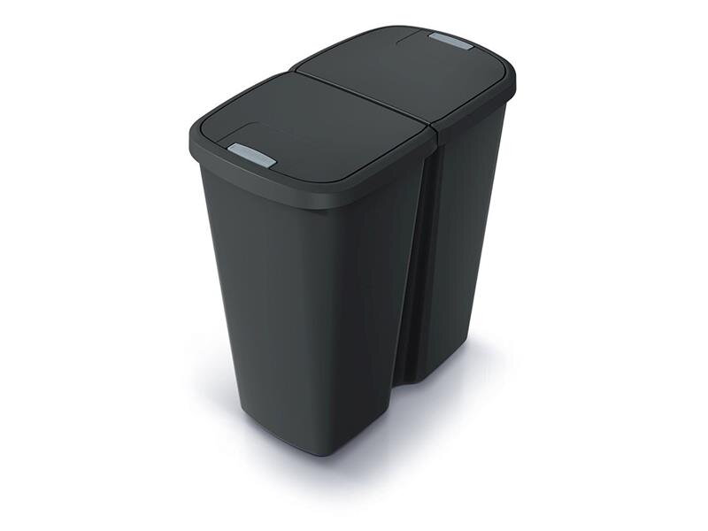 Kôš odpadkový COMPACTA Q DUO recyklovaná čierna s čiernym vekom 45l Kôš odpadkový COMPACTA Q DUO recyklovaná čierna s čiernym vekom 45l