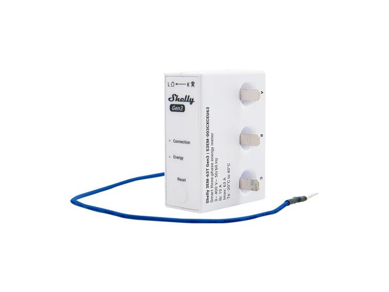Smart merač spotreby SHELLY 3EM-63T Gen3 WiFi Smart merač spotreby SHELLY 3EM-63T Gen3 WiFi