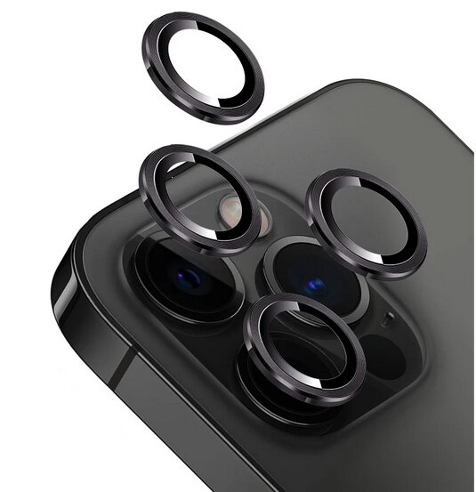 Ochranná fólia na objektív fotoaparátu pre iPhone 16 PRO/16 PRO MAX Black Ochranná fólia na objektív fotoaparátu pre iPhone 16 PRO/16 PRO MAX Black