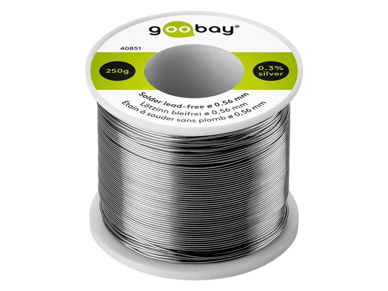 Cín 0.56mm 250g 99,3%Sn 0,7%Cu GOOBAY 40851 Cín 0.56mm 250g 99,3%Sn 0,7%Cu GOOBAY 40851