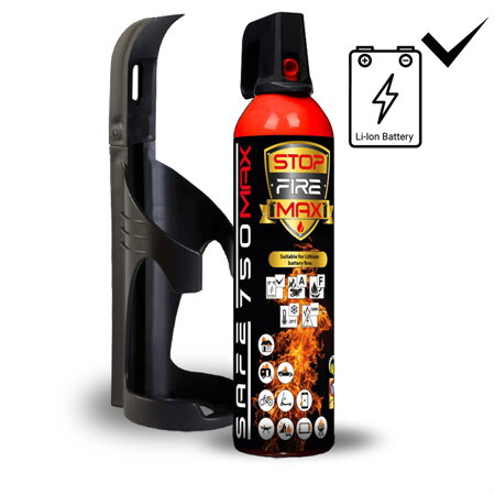 Hasiaci sprej SAFE MAX 750ml penový + držiak 75C Hasiaci sprej SAFE MAX 750ml penový + držiak 75C