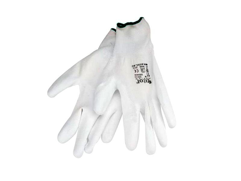 Rukavice 8" bílé z polyesteru polomáčené v PU, EXTOL PREMIUM Rukavice 8" bílé z polyesteru polomáčené v PU, EXTOL PREMIUM