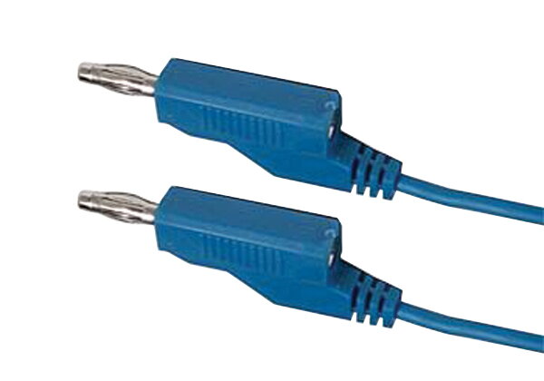 Propojovací kabel 0,35mm2/ 1m s banánky modrý Propojovací kabel 0,35mm2/ 1m s banánky modrý