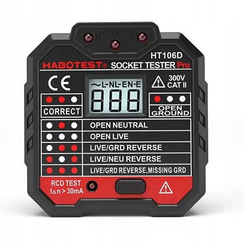 Tester zásuviek HABOTEST HT106D Tester zásuviek HABOTEST HT106D