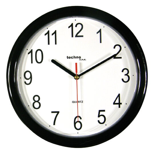 Hodiny analogové Quartz ø 26 cm černé Hodiny analogové Quartz ø 26 cm černé