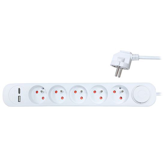 Predlžovací kábel 5 zásuviek 3m SOLIGHT PP152USBC Predlžovací kábel 5 zásuviek 3m SOLIGHT PP152USBC