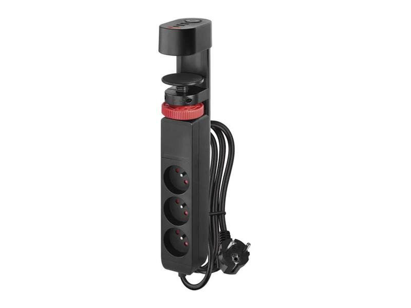 Predlžovací prívod 3 zásuvky 1,5 m EMOS P1311PD, uchytenie na stôl, USB, vypínač Predlžovací prívod 3 zásuvky 1,5 m EMOS P1311PD, uchytenie na stôl, USB, vypínač