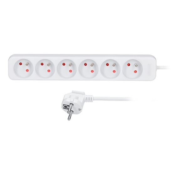 Predlžovací kábel 6 zásuviek 1,5m SOLIGHT PP60 Predlžovací kábel 6 zásuviek 1,5m SOLIGHT PP60