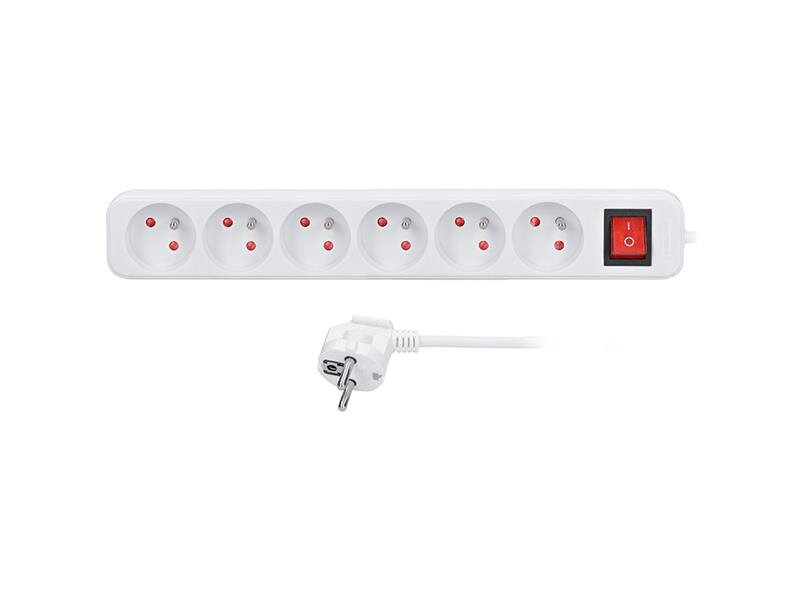 Predlžovací kábel 6 zásuviek 3m SOLIGHT PP72X Predlžovací kábel 6 zásuviek 3m SOLIGHT PP72X