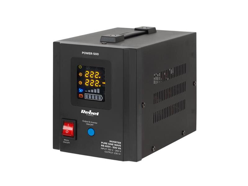 Zdroj záložný REBEL POWER-500 12V/230V 500VA 300W Zdroj záložný REBEL POWER-500 12V/230V 500VA 300W