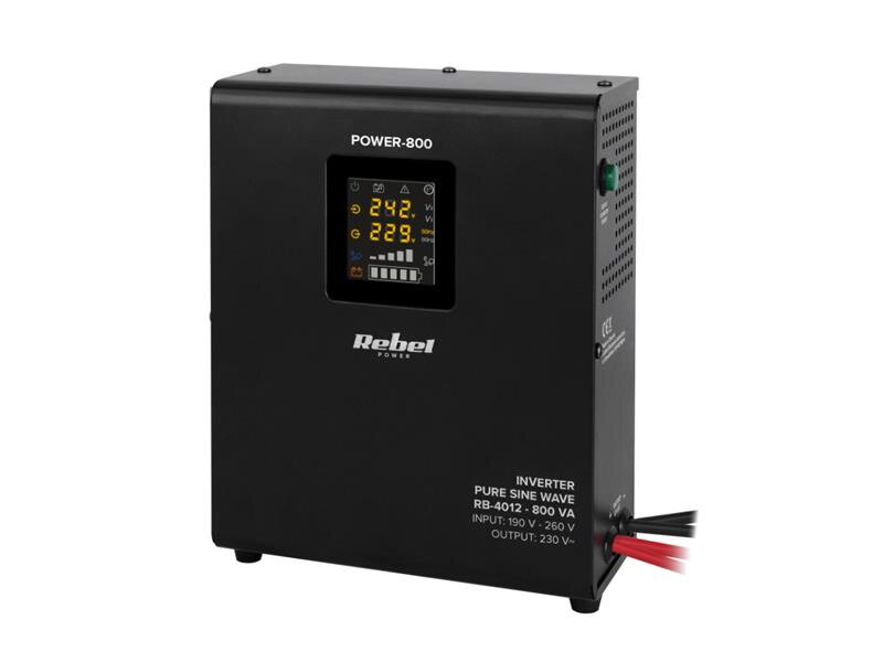 Zdroj záložný REBEL POWER-800 12/230V 800VA 500W nástenný Zdroj záložný REBEL POWER-800 12/230V 800VA 500W nástenný