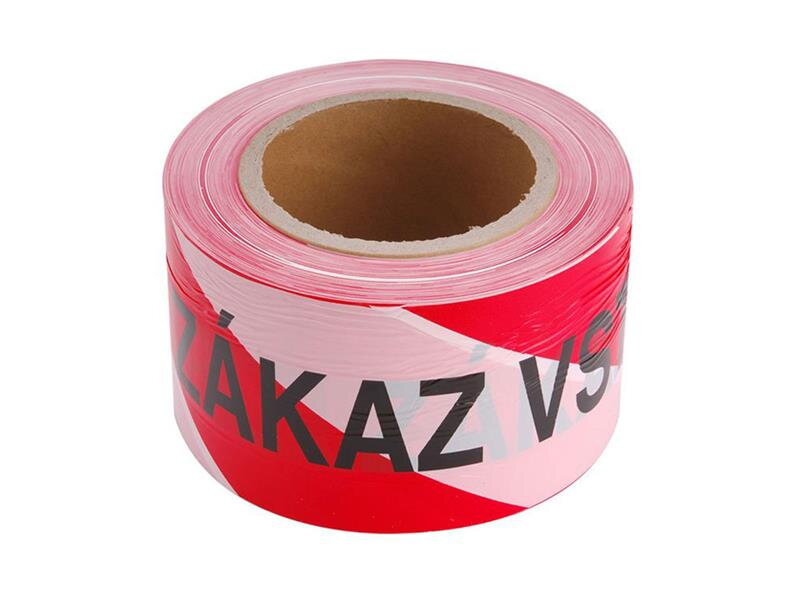 Páska výstražná červeno-bílá ZÁKAZ VSTUPU 75mm x 250m Páska výstražná červeno-bílá ZÁKAZ VSTUPU 75mm x 250m