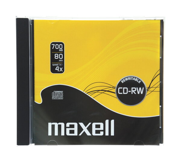 CD-RW 700MB MAXELL 4x 1PK JC Přepisovatelný CD-RW 700MB MAXELL 4x 1PK JC Přepisovatelný