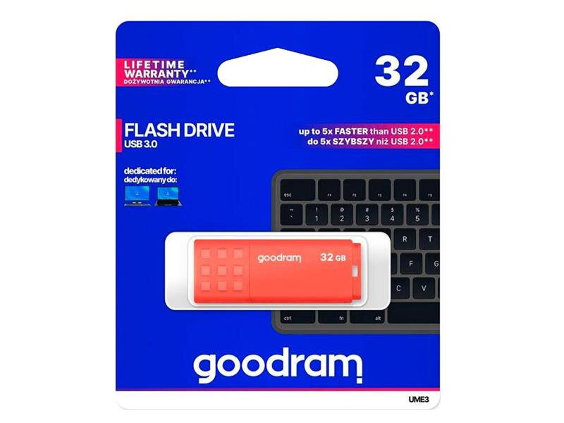 Flash disk GOODRAM USB 3.0 32GB oranžová