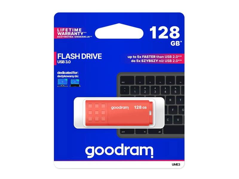 Flash disk GOODRAM USB 3.0 128GB oranžová