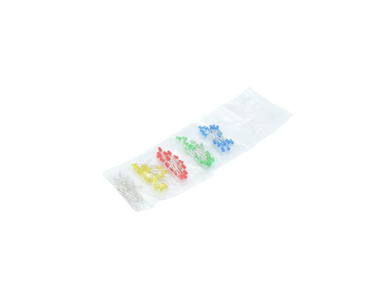 Sada LED 3mm 100ks - 5 farieb Sada LED 3mm 100ks - 5 farieb