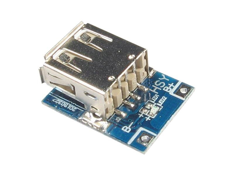 Napájací modul, step-up menič 5V + nabíjačka Li-Ion Napájací modul, step-up menič 5V + nabíjačka Li-Ion