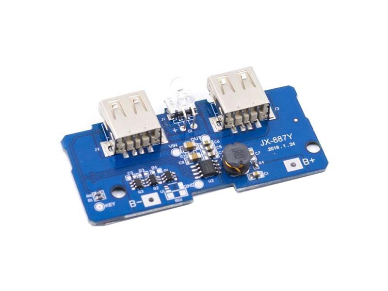 Napájací modul, step-up menič 5V + nabíjačka Li-Ion Napájací modul, step-up menič 5V + nabíjačka Li-Ion