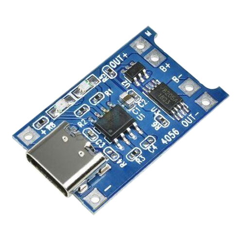 Nabíjačka Li-Ion článku 1A s ochranou, modul s IO TP4056 (USB C) Nabíjačka Li-Ion článku 1A s ochranou, modul s IO TP4056 (USB C)