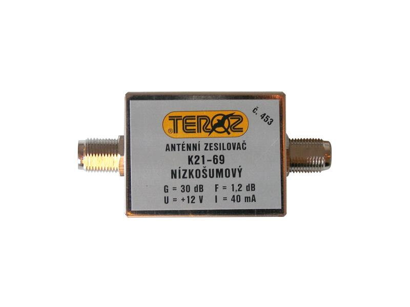 Anténní zesilovač UHF 30dB F-F Teroz Anténní zesilovač UHF 30dB F-F Teroz